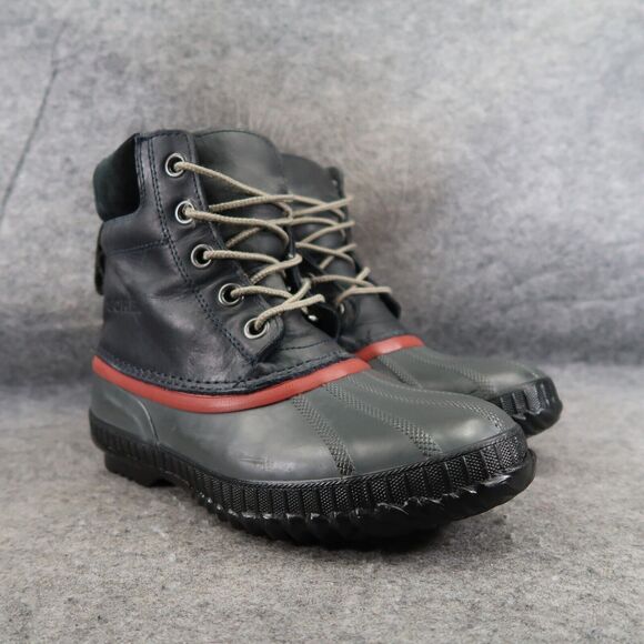 Sorel Boots Men 6 Snow Winter Cheyanne II Leather Rubber Lace Up Waterproof Grey main image 13